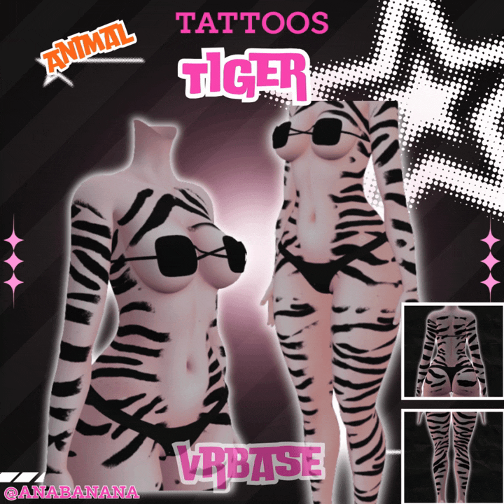(J) : 🐅 Animal Tiger Tatts | Vrbase + Akii + Zinfit F/M