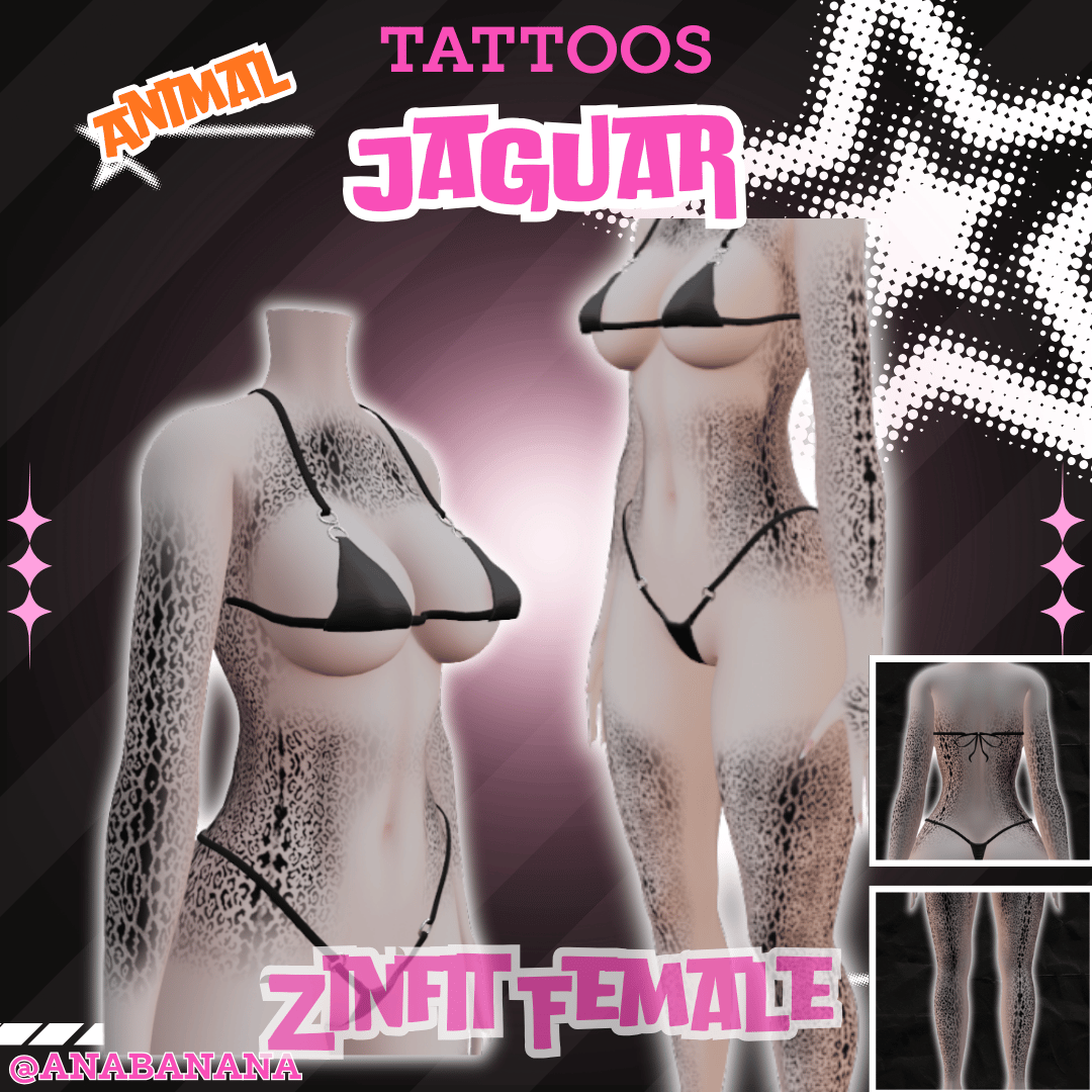🐆 Animal Jaguar Tatts | Zinfit Female