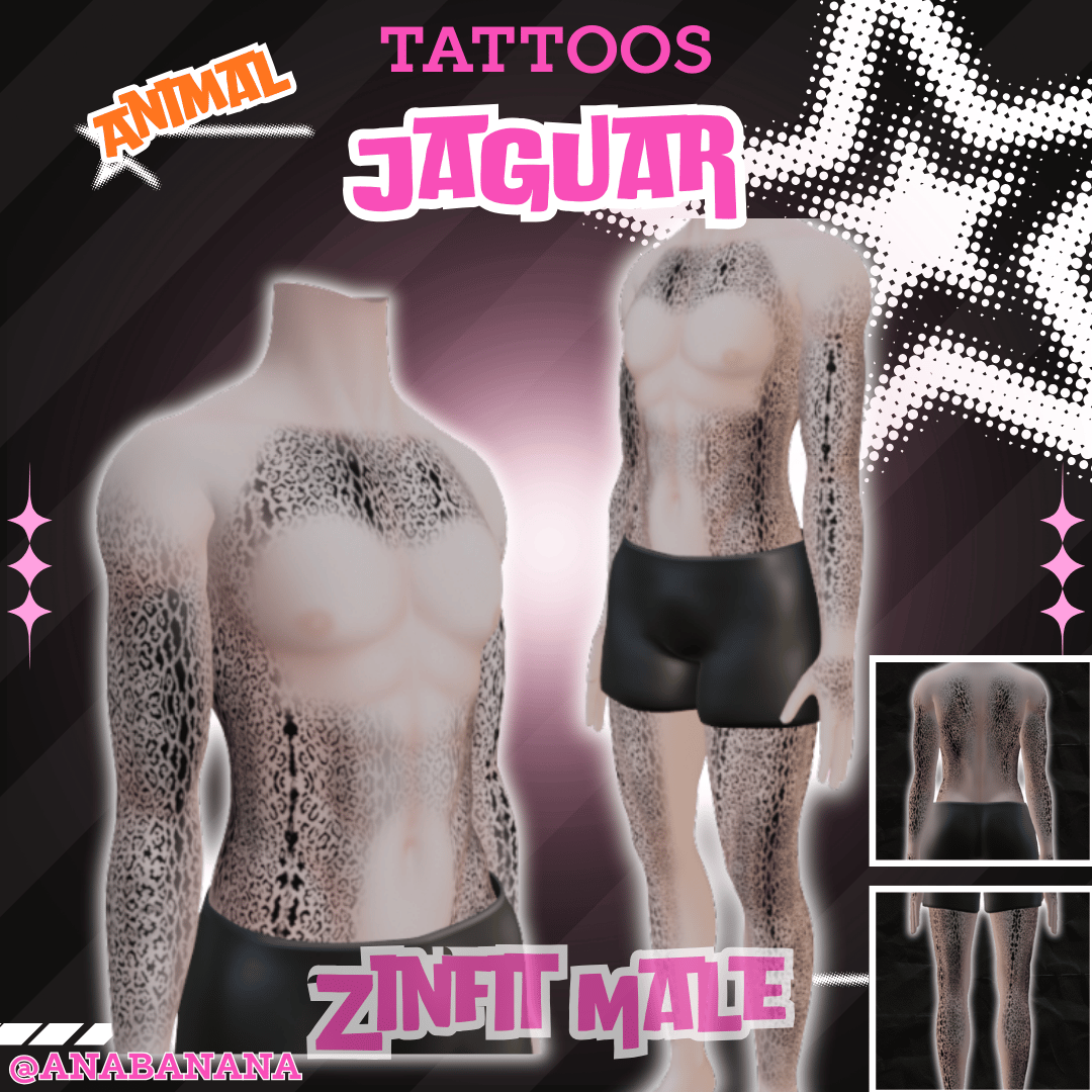 🐆 Animal Jaguar Tatts | Zinfit Male