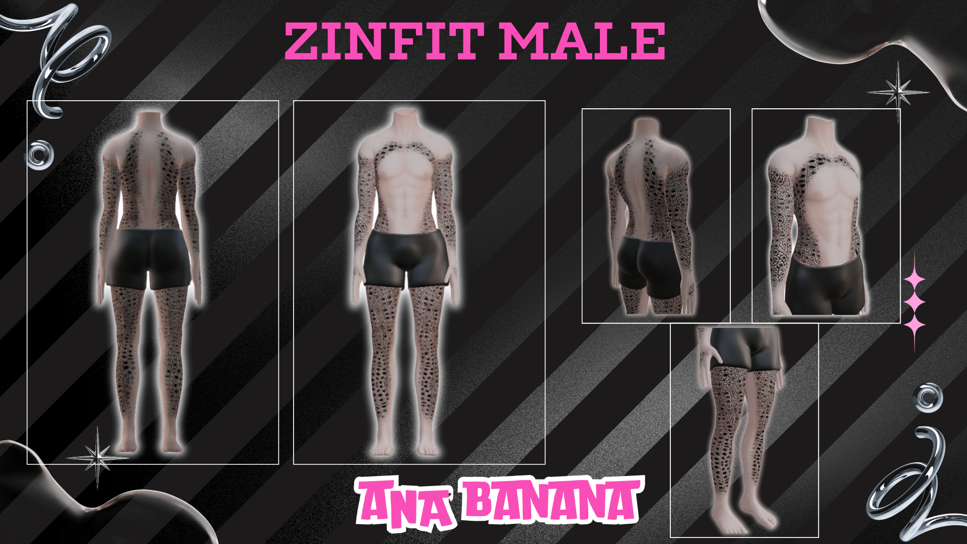 π Animal Crocodile Tatts | Zinfit Male