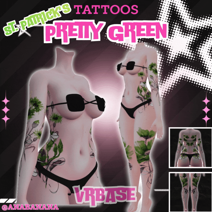 (J) : ☘️ Pretty Green Tatts | Vrbase + Akii + Zinfit F/M