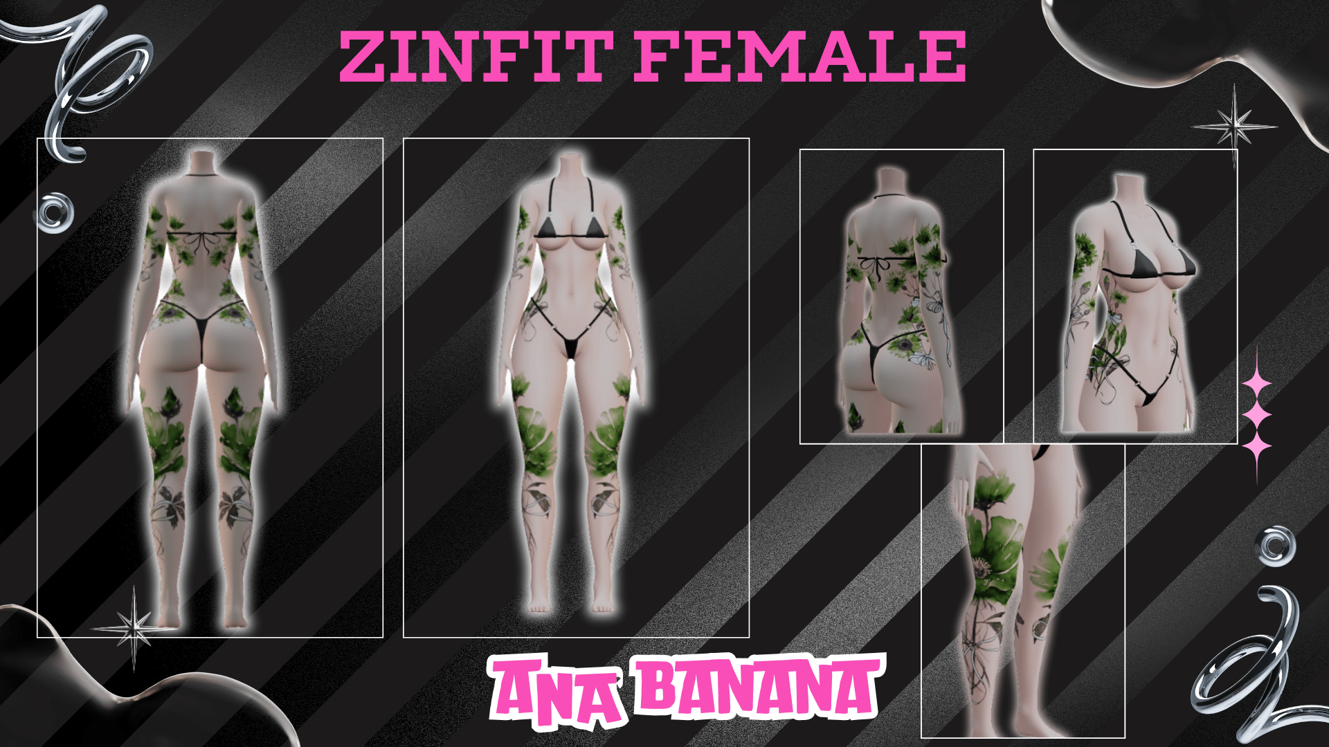 ☘️ Pretty Green Tatts | Zinfit Female