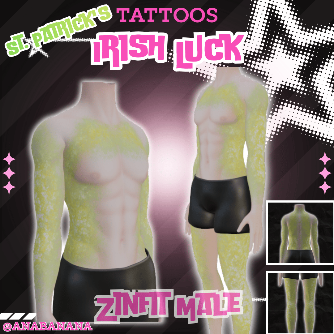 (J) : ☘️ Irish Luck Tatts | Vrbase + Akii + Zinfit F/M