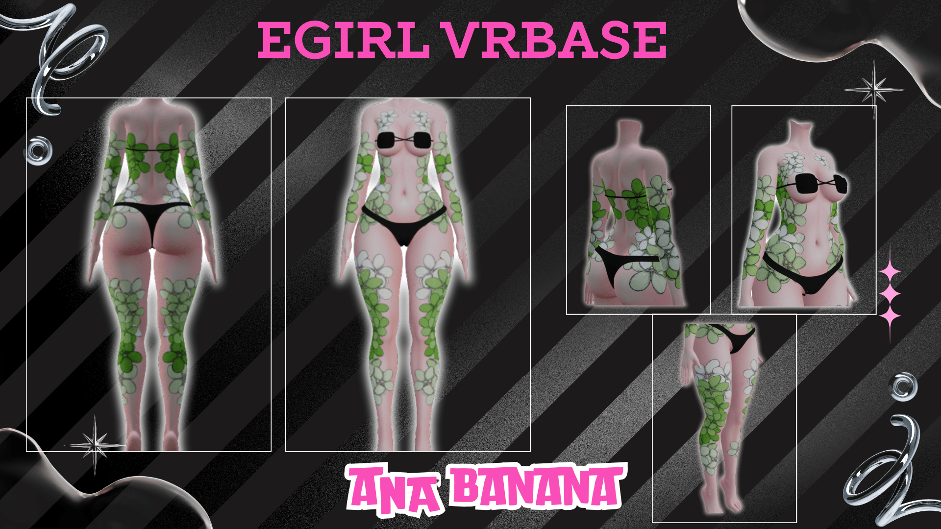 (J) : 🍃 Green Flowers Tatts | Vrbase + Akii + Zinfit F/M