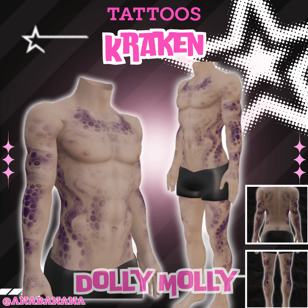 (J) : 🦑 Kraken Tatts | Multi-Base Compatible