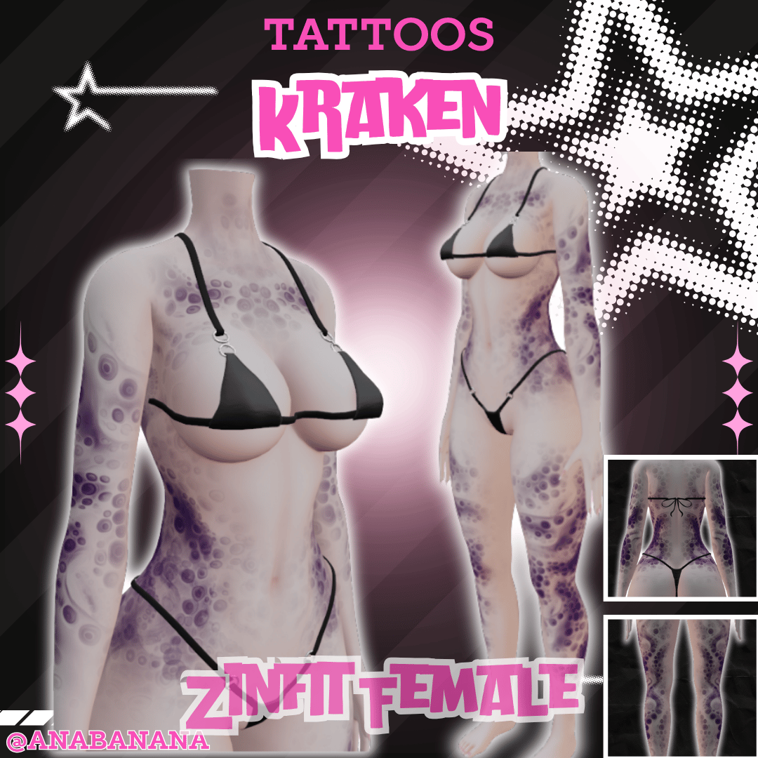 (J) : 🦑 Kraken Tatts | Multi-Base Compatible