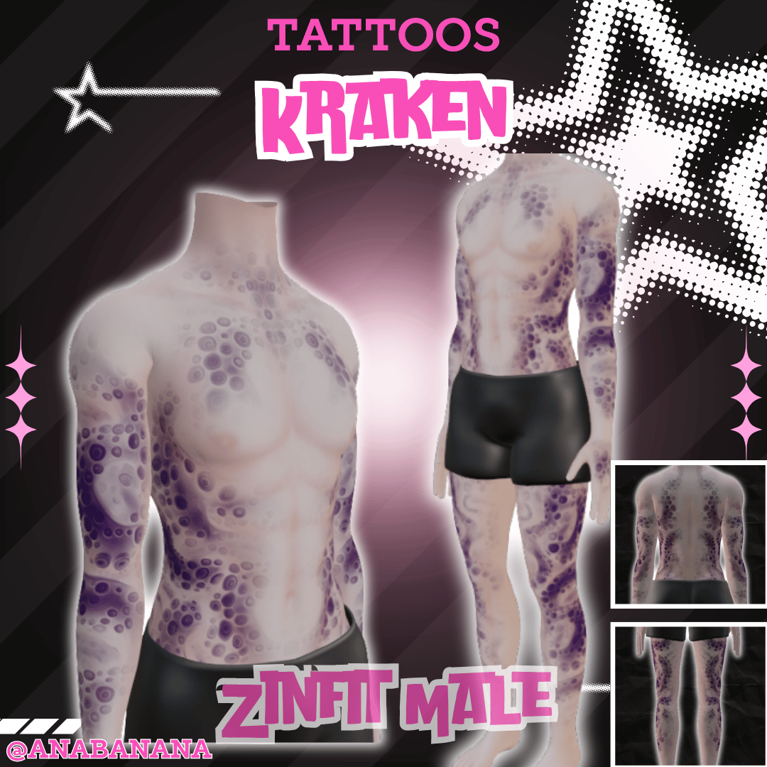 (J) : 🦑 Kraken Tatts | Multi-Base Compatible