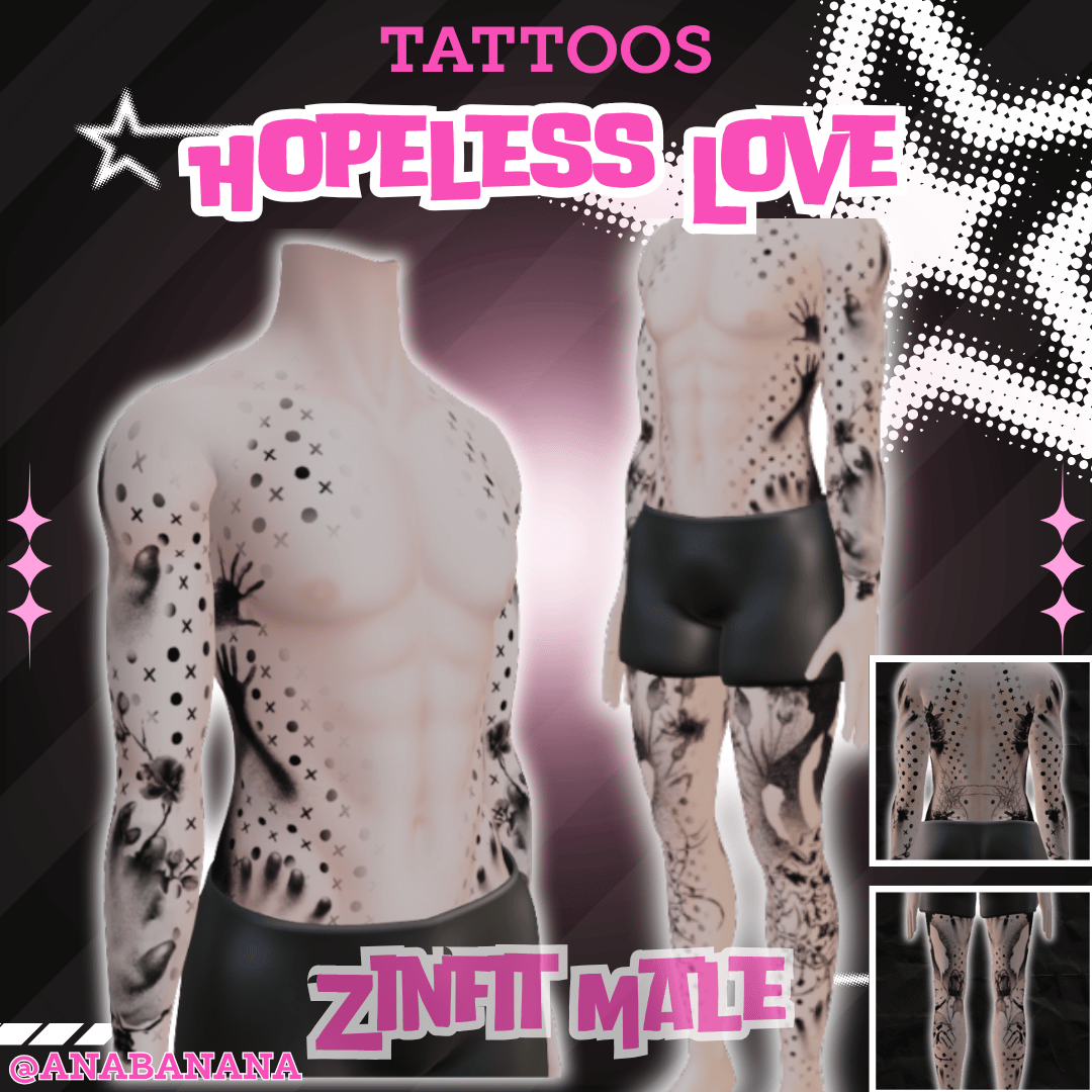 (J) : 💔 Hopeless Love Tatts | Multi-Base Compatible