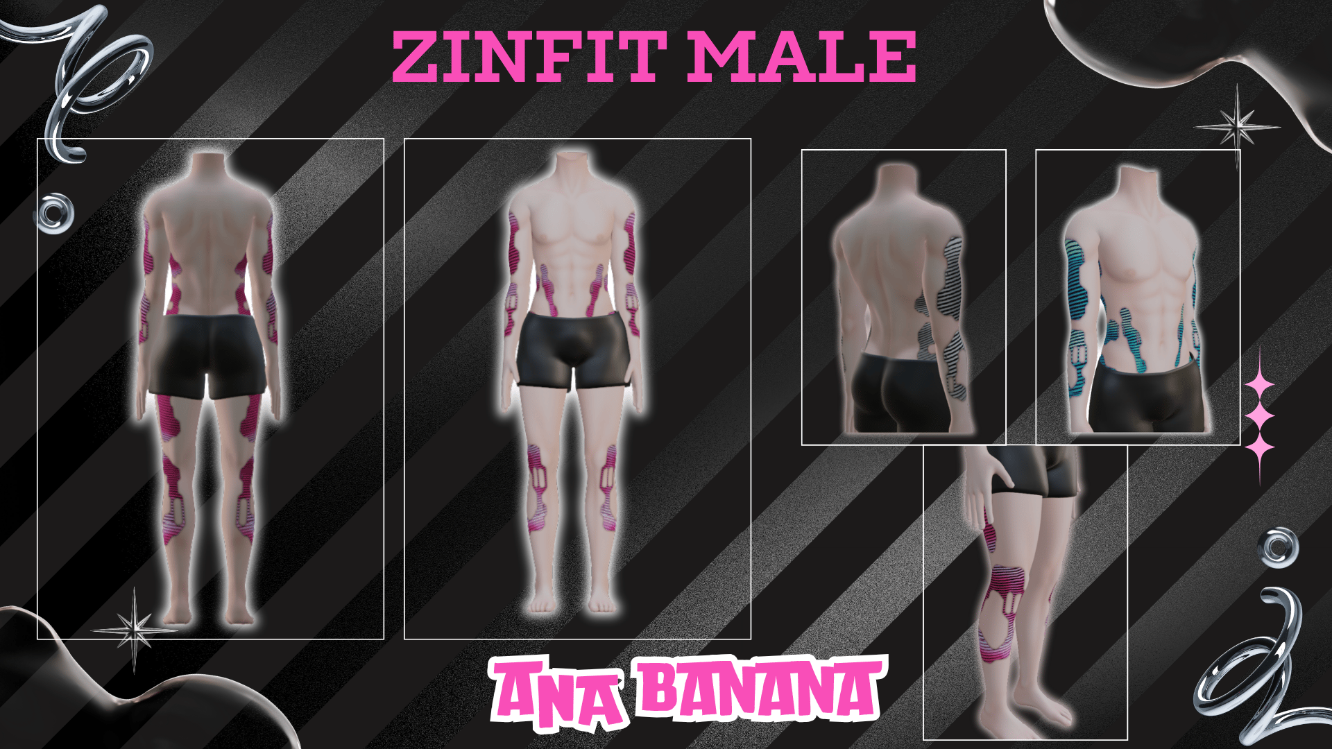 🤖 Part Cyber Tatts | Zinfit Male