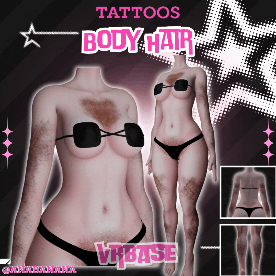 (J) : 💈 Body Hair Tatts | Multi-Base Compatible