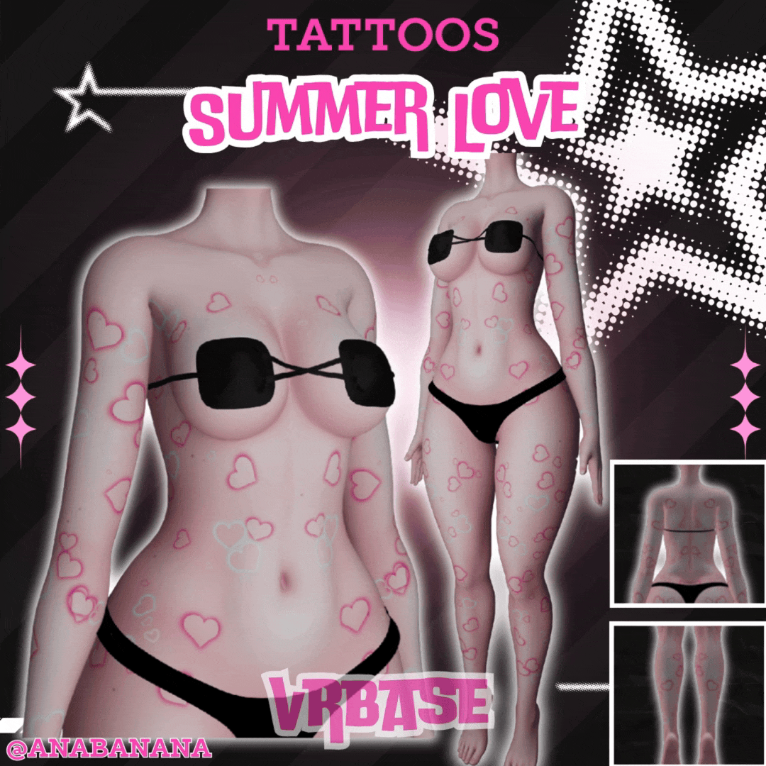 (J) : ❤️ Summer Love Tatts | Multi-Base Compatible