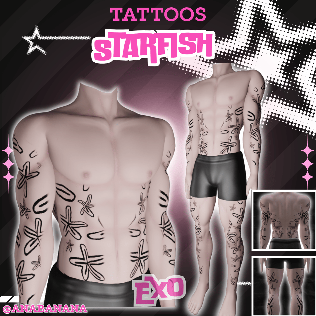 (J) : 🌊 Starfish Tatts | Multi-Base Compatible