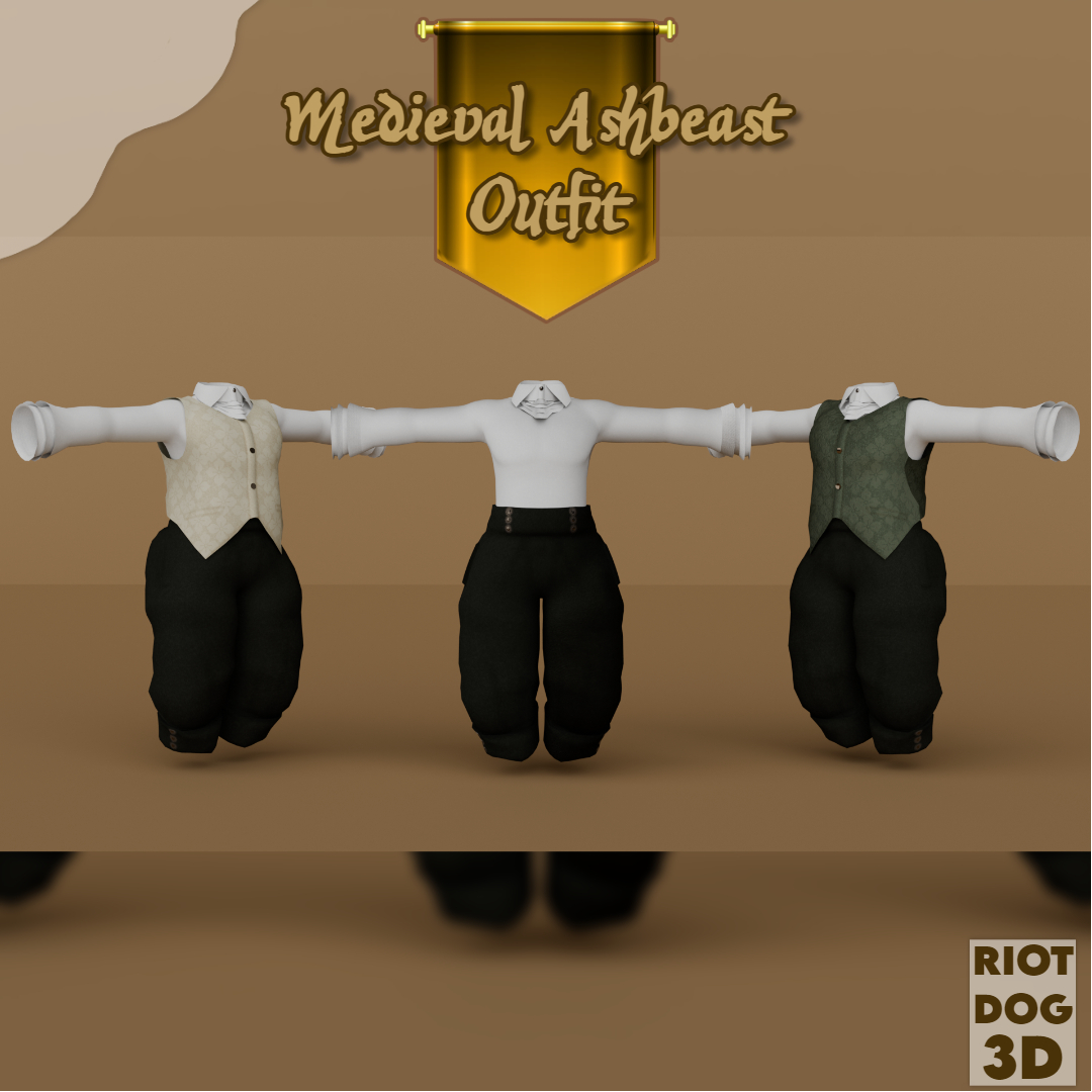 Medieval Type Outfit for The Ashbeast || VRChat clothing