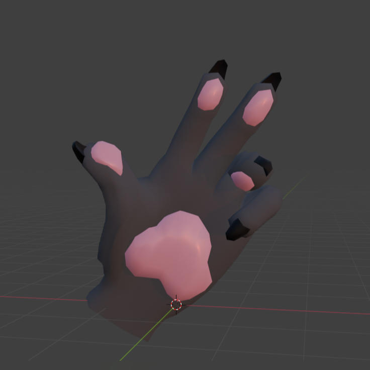 Furry Hand Asset || Rigged base for VRChat
