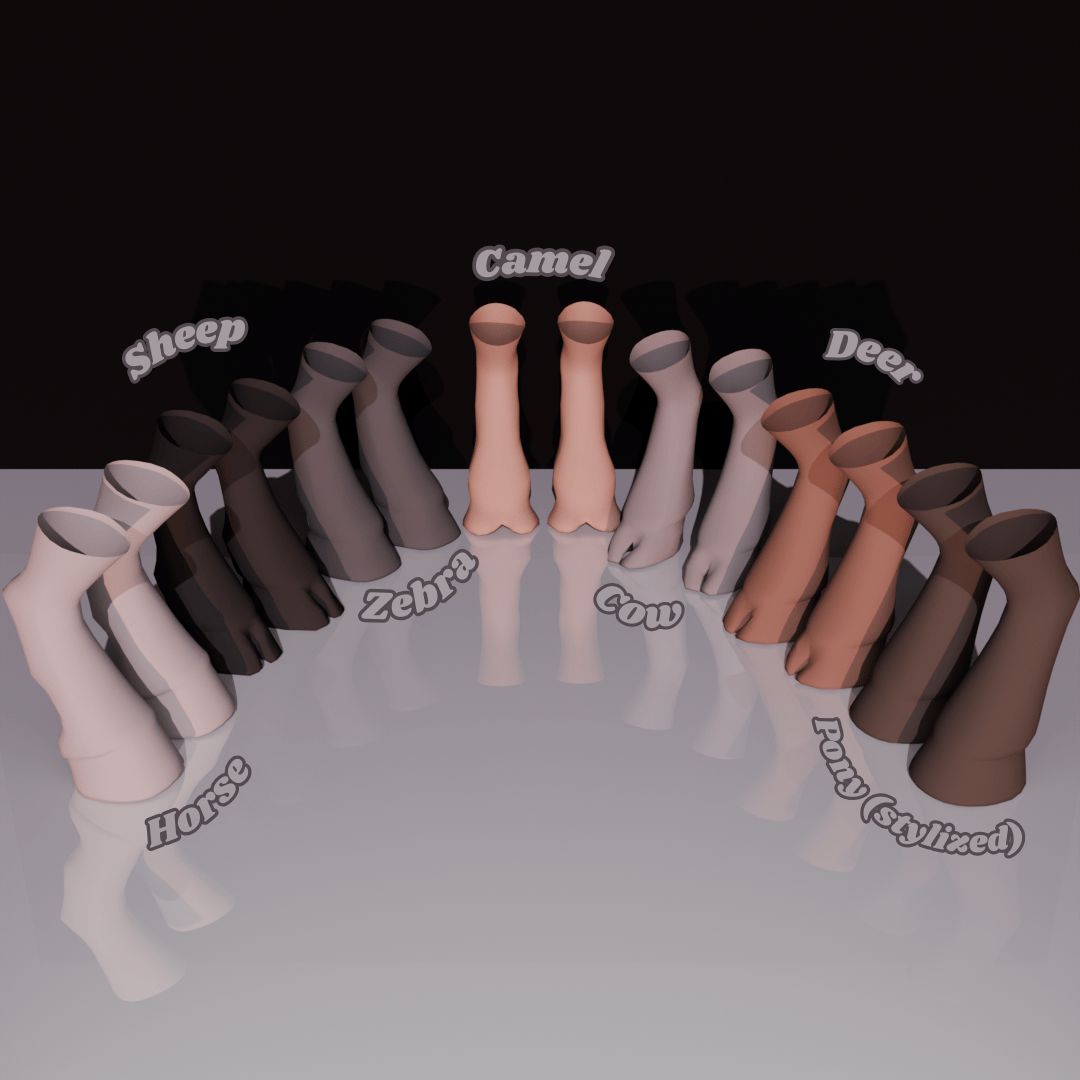 Furry Hoof Asset || SIX different Ungulates!