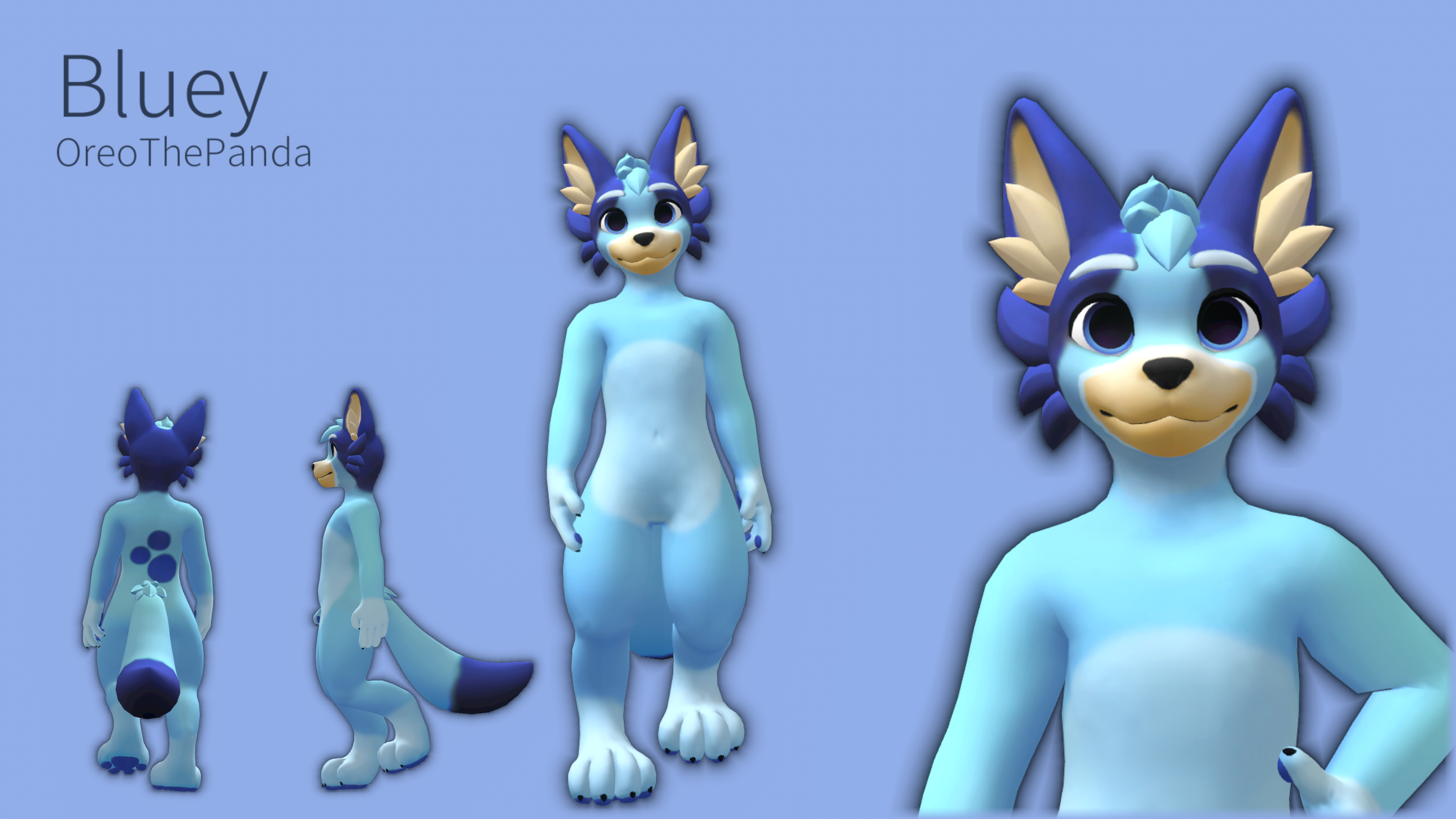 Bluey, Bingo, Socks and Muffin - Mini Canine by Julia Winterpaw