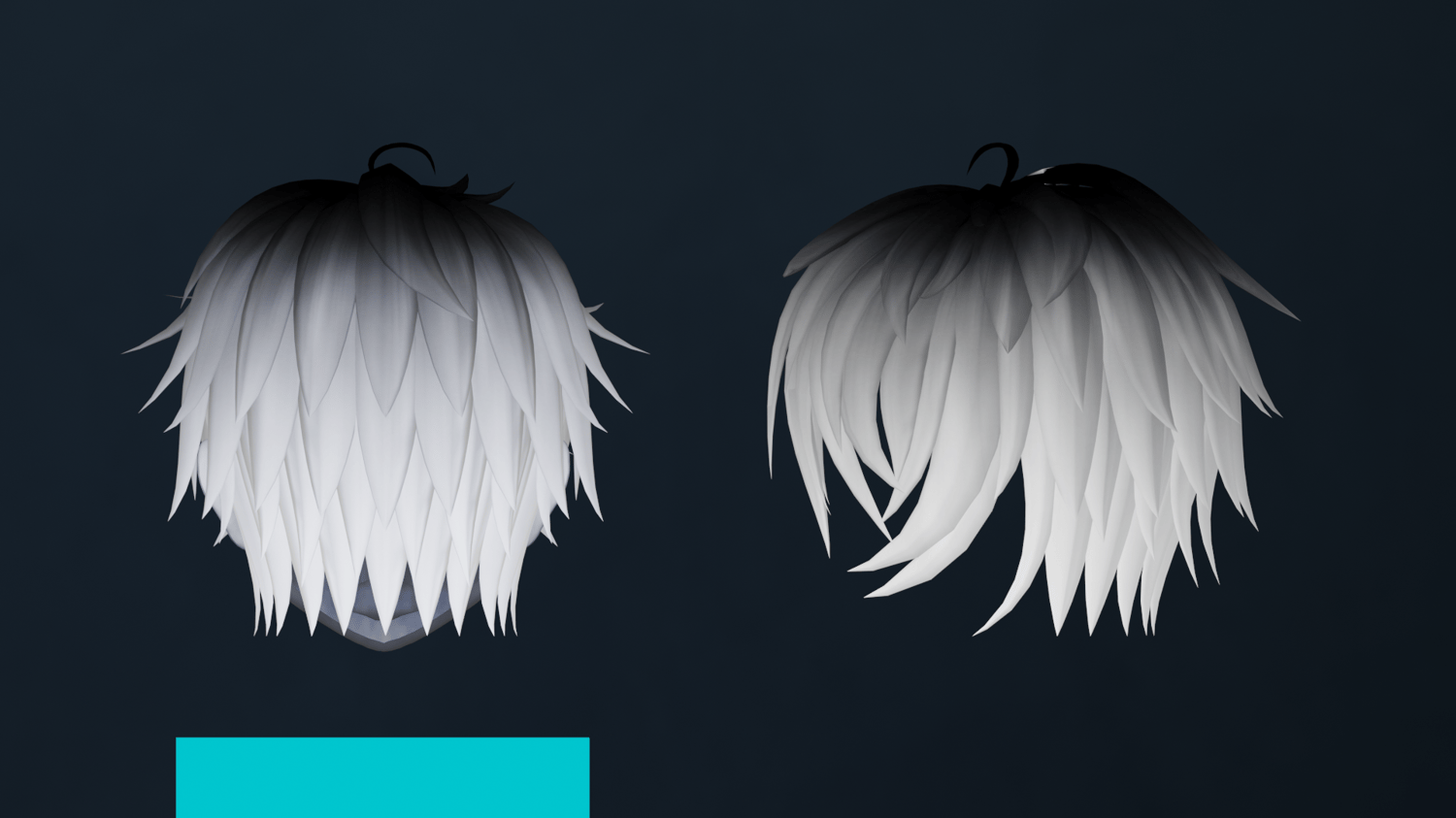 Short Fluffy Hair - 3D Model Asset