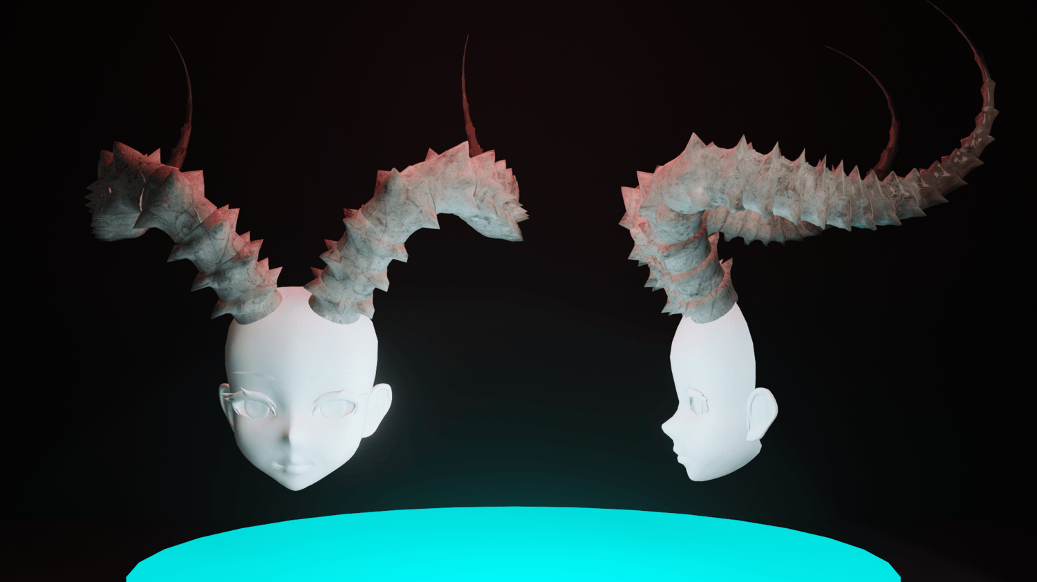 Bone Horns - 3D Model Asset