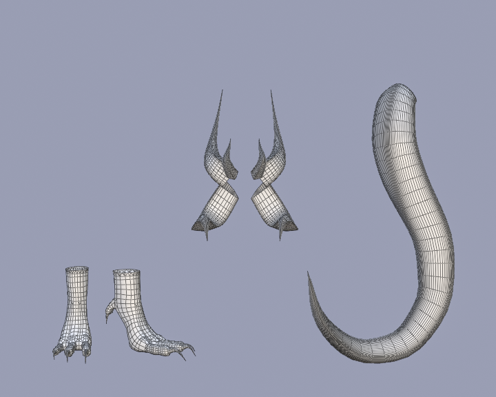 ANATASIA'S DRAGON SET -- 3D MODEL ASSET KIT