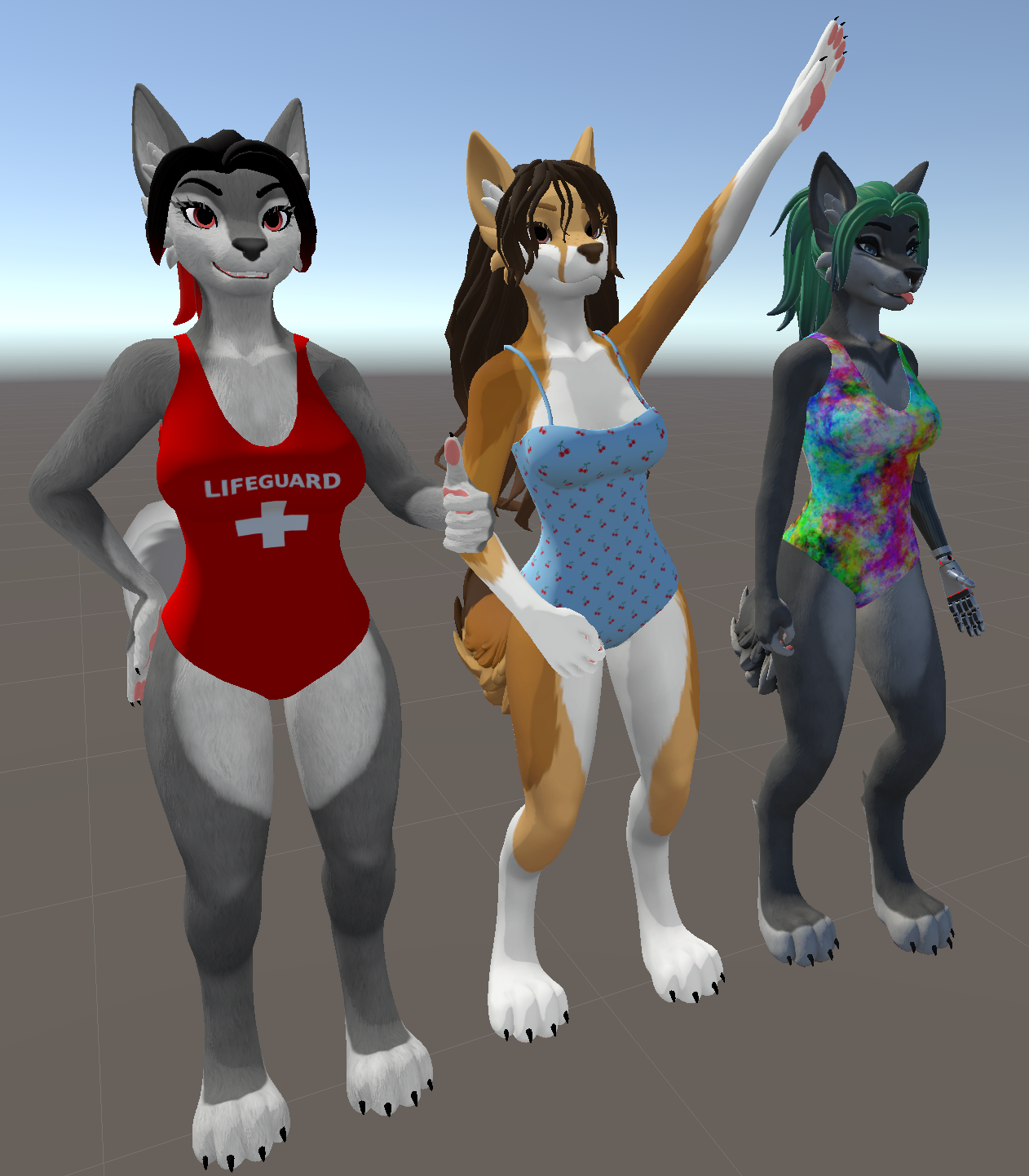 Winterpaw Fem Canine Swimsuits