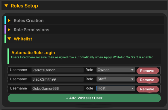 Keypad, Remote Role & Permission System ๐