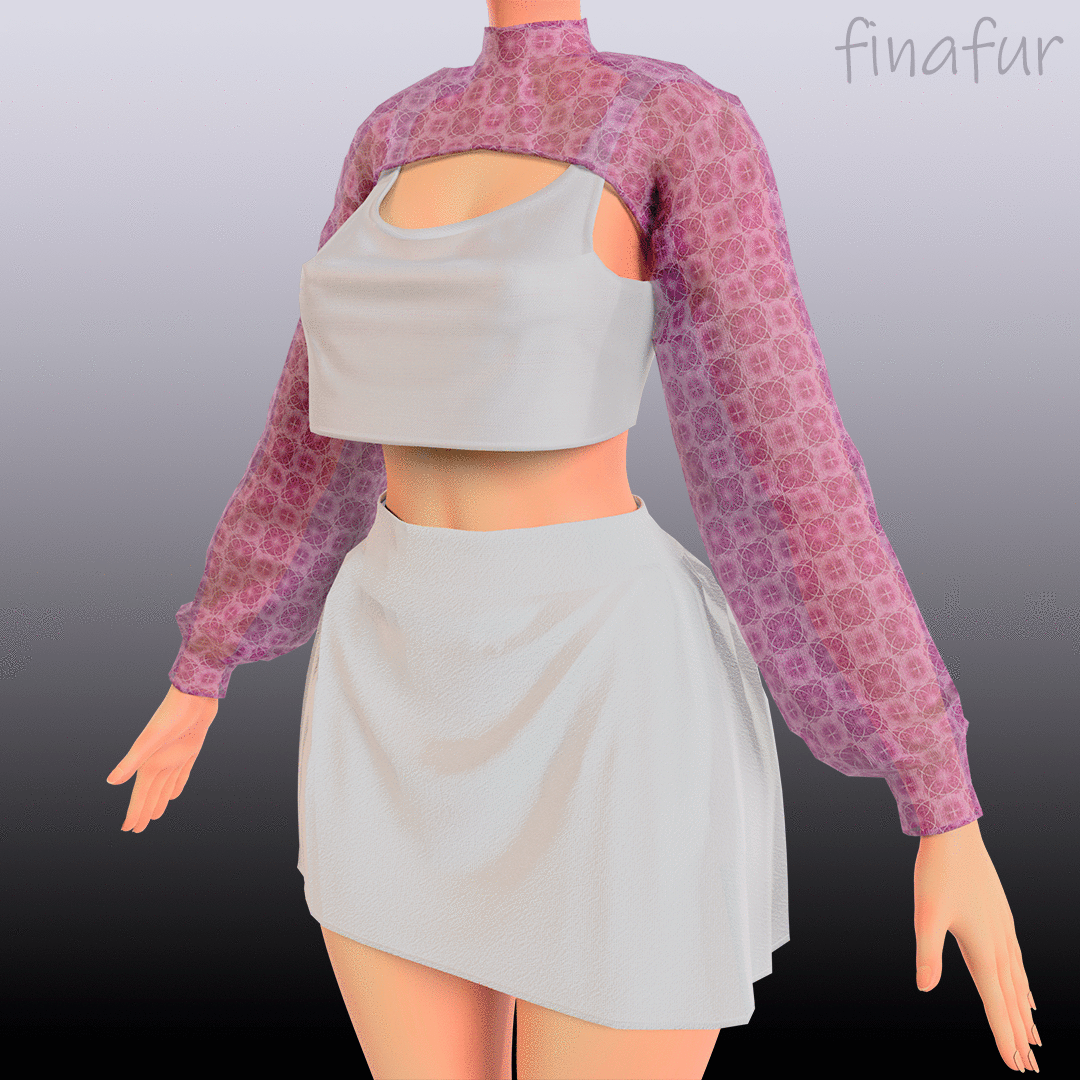 Two-Piece Crop Top with Shrug