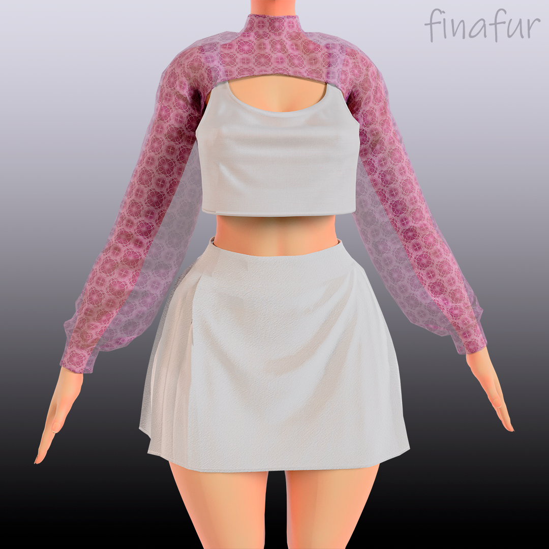Two-Piece Crop Top with Shrug