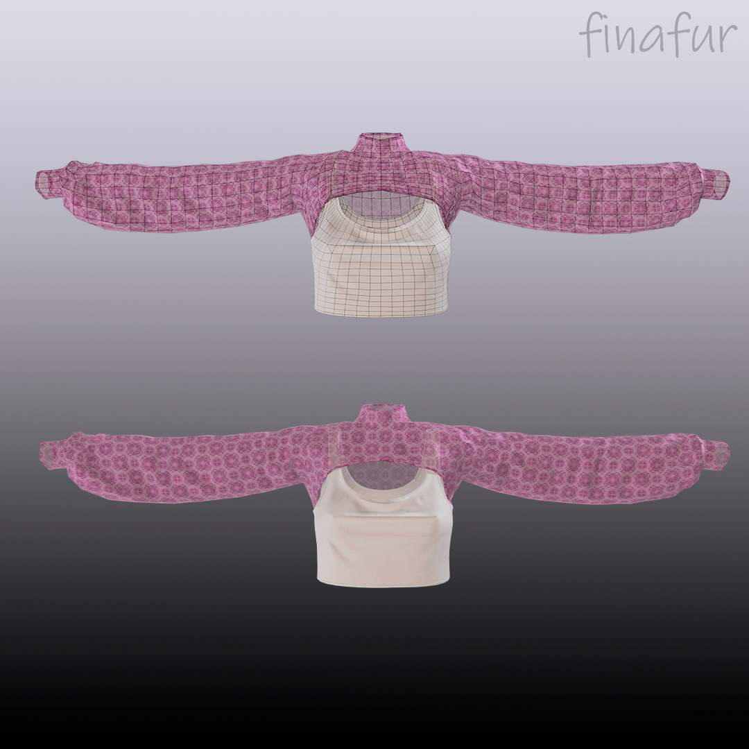 Two-Piece Crop Top with Shrug