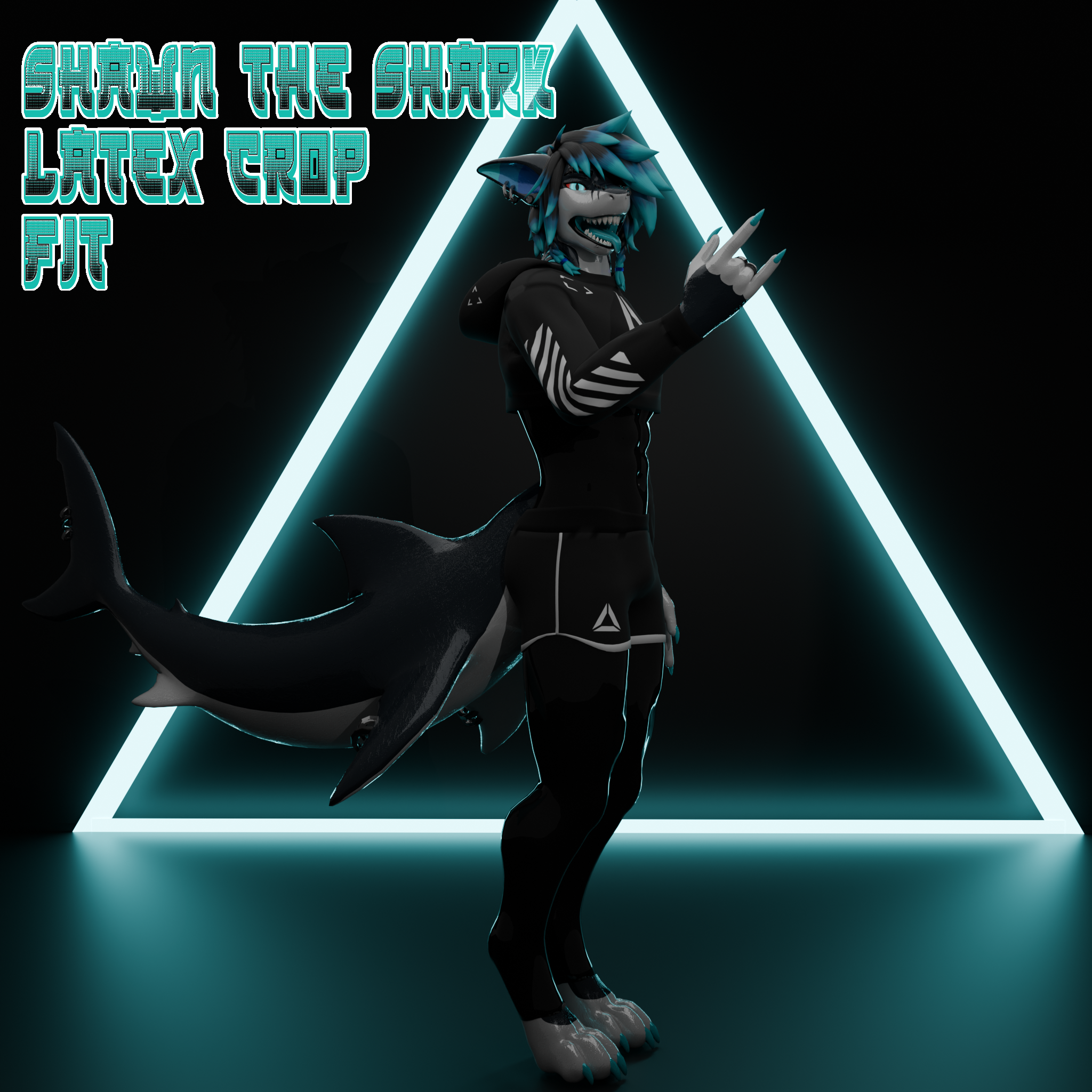 latex crop fit for Shawn the shark