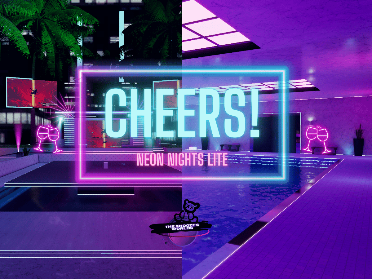 'Cheers: Neon Nights LITE' VRCHAT WORLD (PC & Quest)