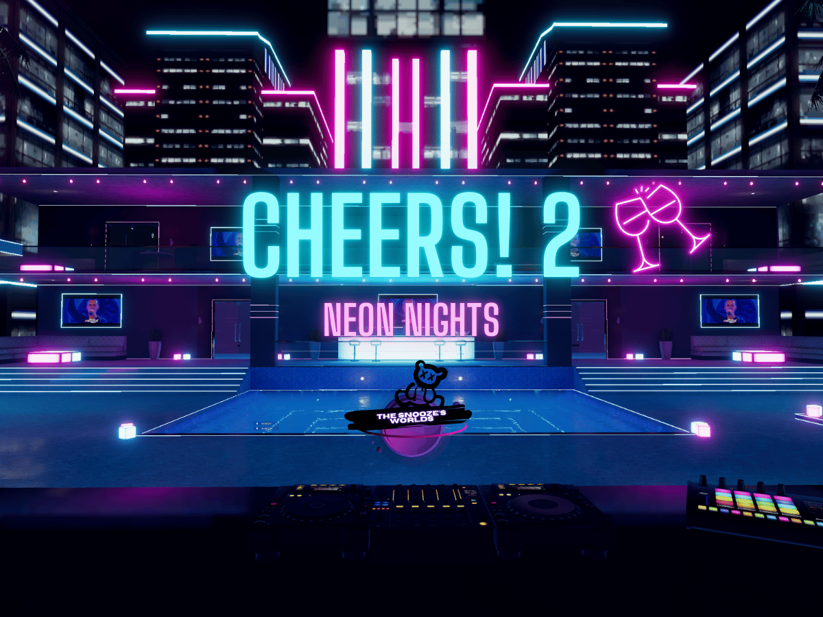 'Cheers! 2 Neon Nights' VRCHAT WORLD (PC & QUEST)