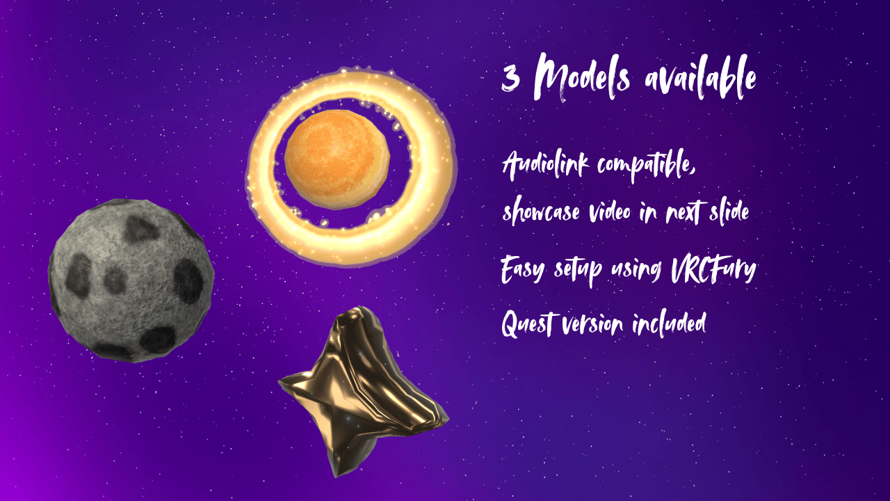 Orbital props for Furality Somna Audiolink and Quest compatible