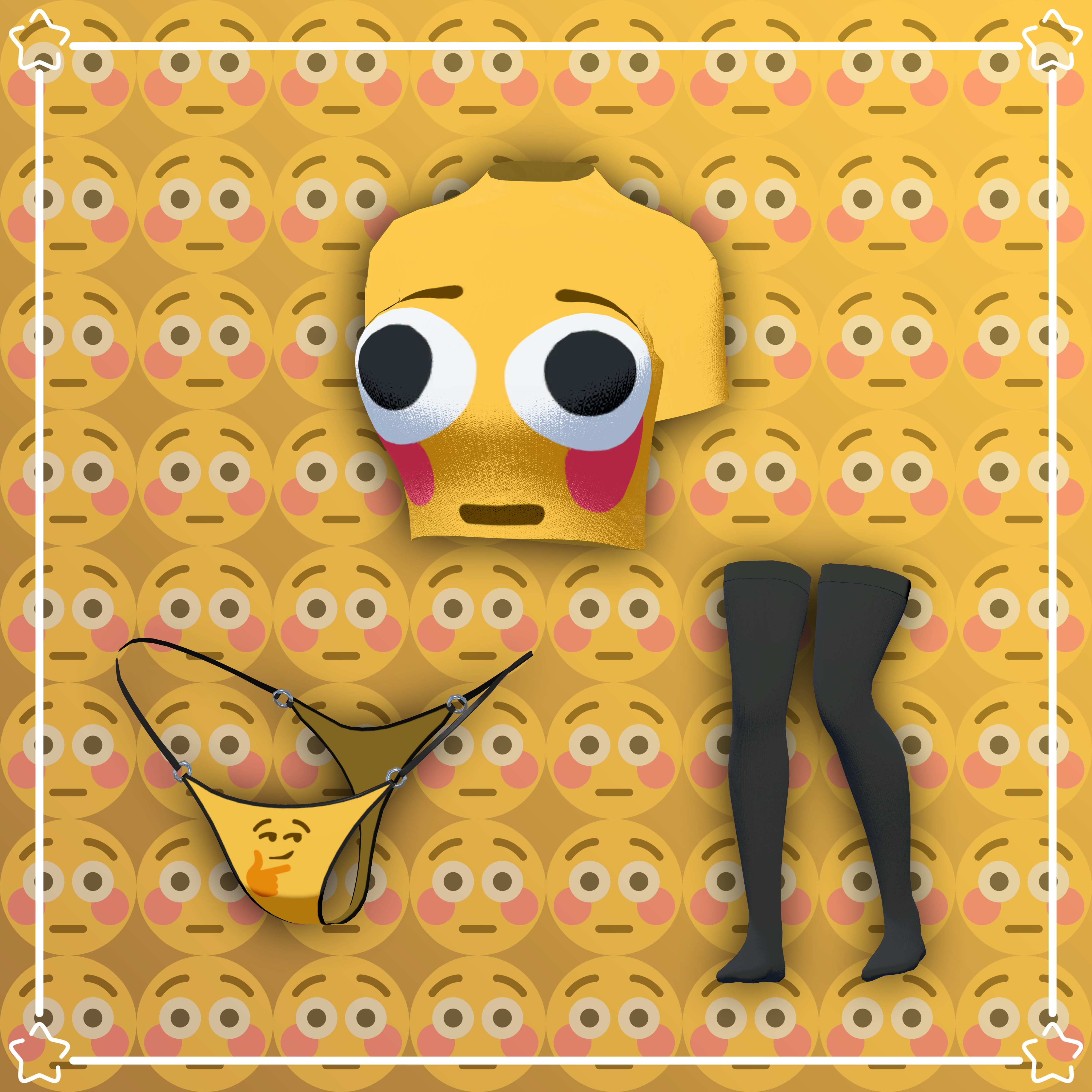 Flush Emoji Outfit ~ Panda Female Base v2