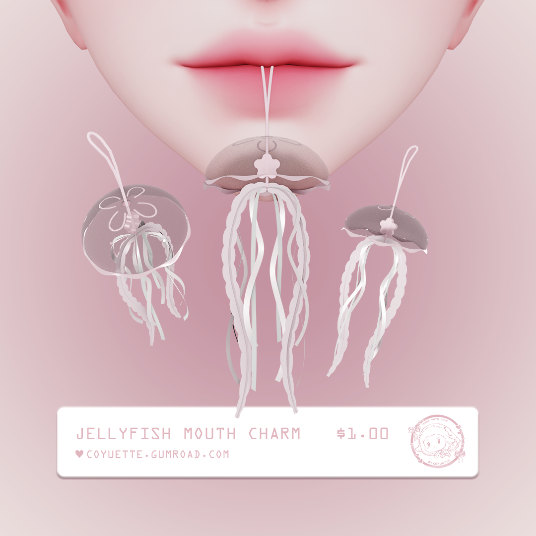˗ˏˋ jellyfish mouth charm﹒VRChat asset﹒୨ৎ