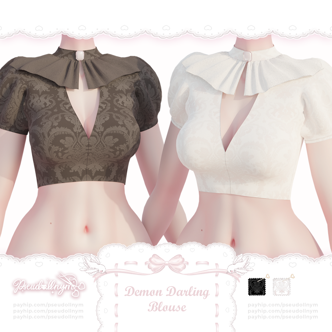 ❛ demon darling ❜ blouse ﹒ VRChat asset