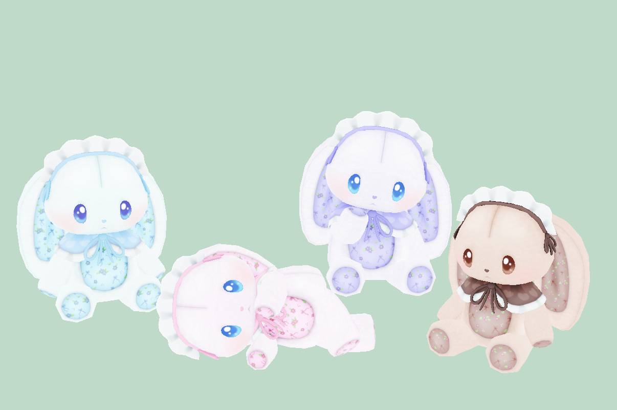 Pastel Bunny Plush Models