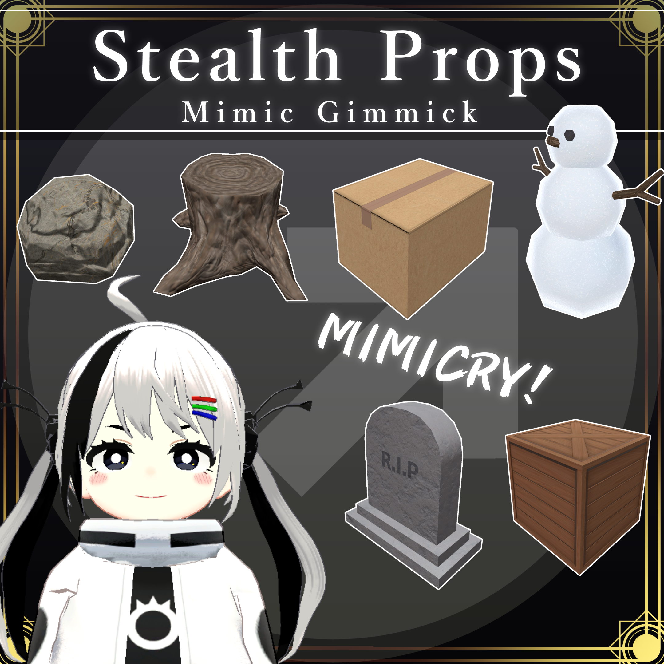 Stealth Props / Mimic Gimmick V1.2 | VRChat Stealth Gimmick [MA Ready]