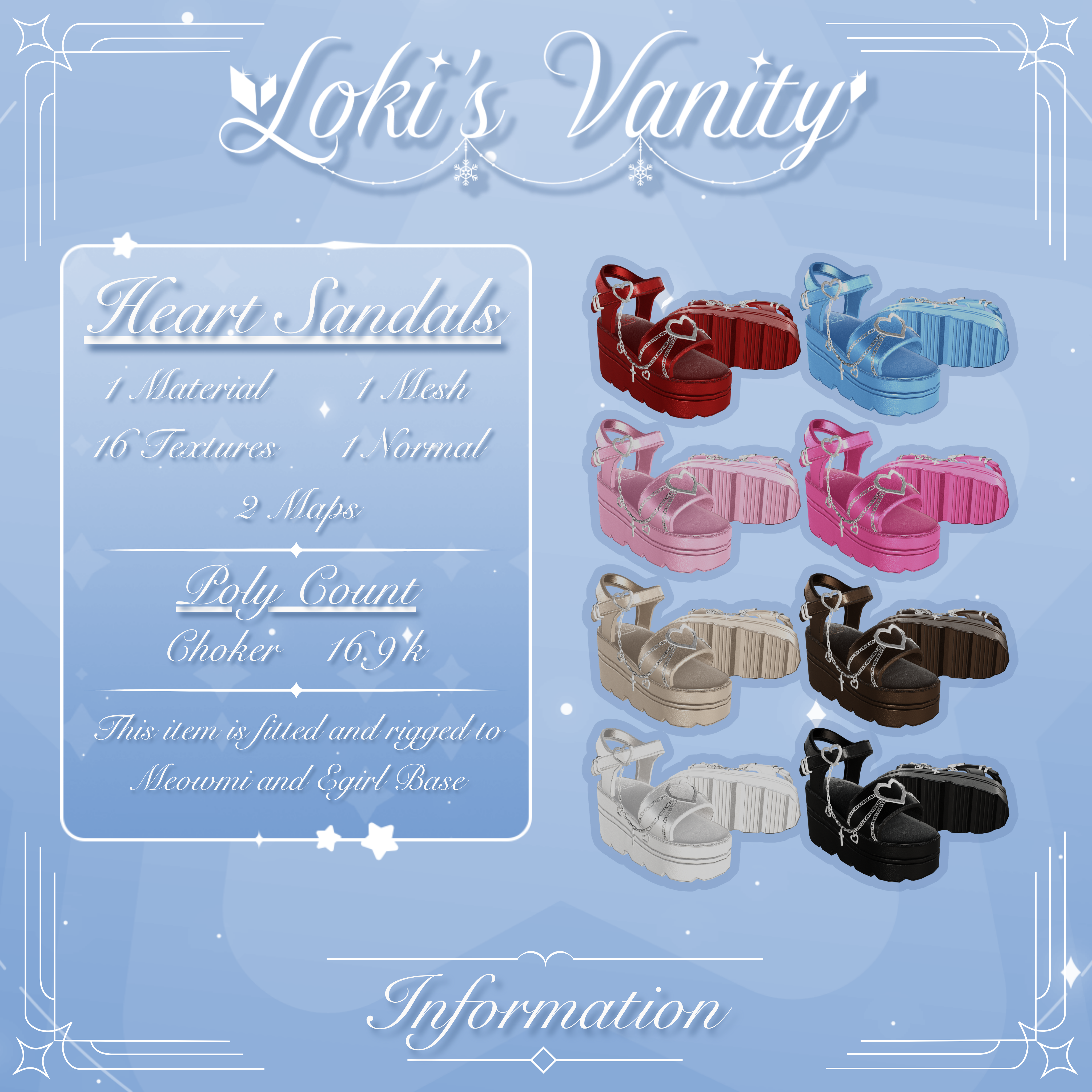 ˗ˏˋ ꒰ " Heart Sandals - NITRO " ꒱ ˎˊ˗