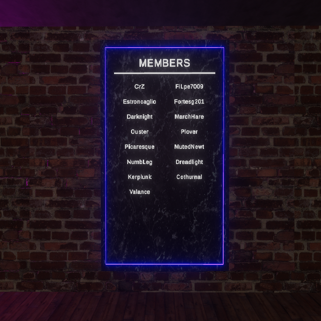 Members/VIP Board