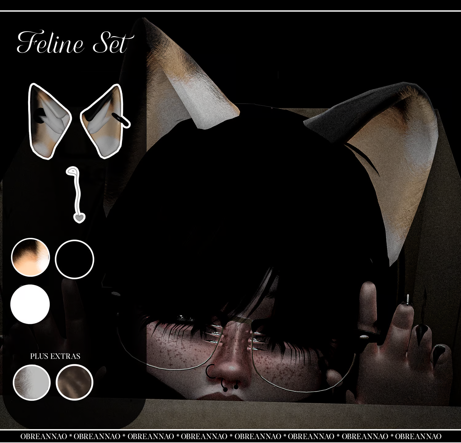 2 ♡ | CAT EARS | VRCHAT ASSET