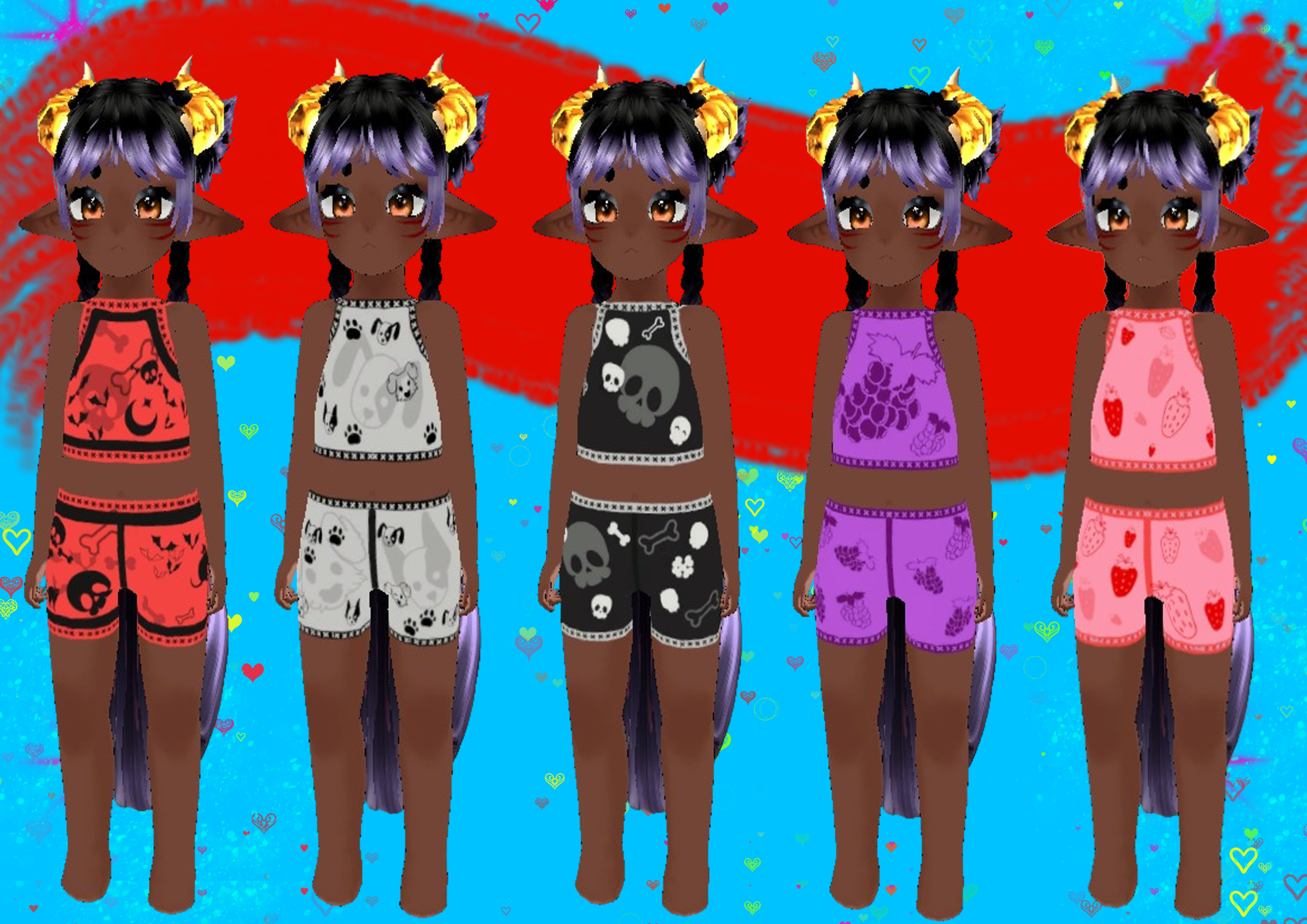 Cute Bralette and Shorts Decals for GM's Chibi Base!
