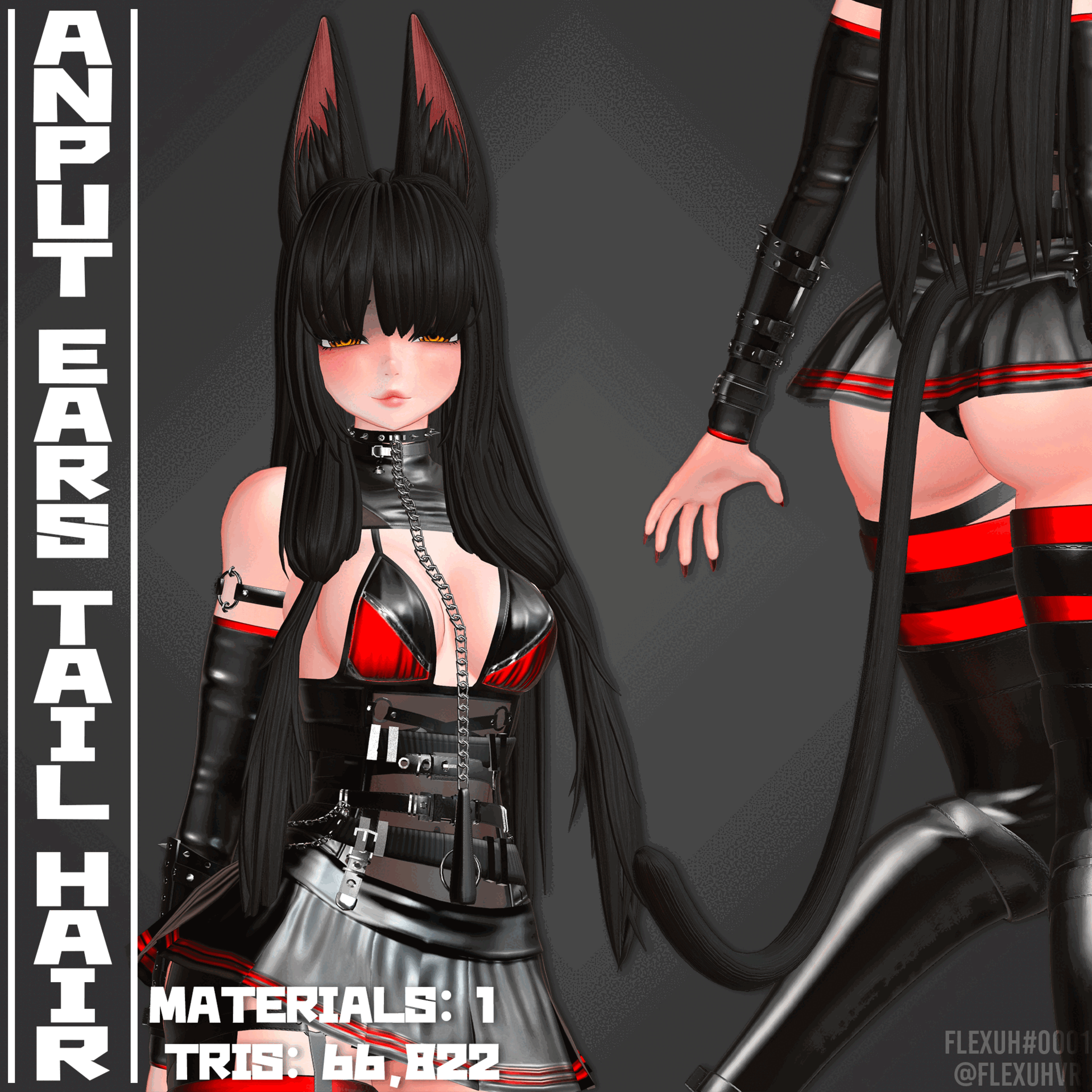 Anput's Hair Ears & Tail