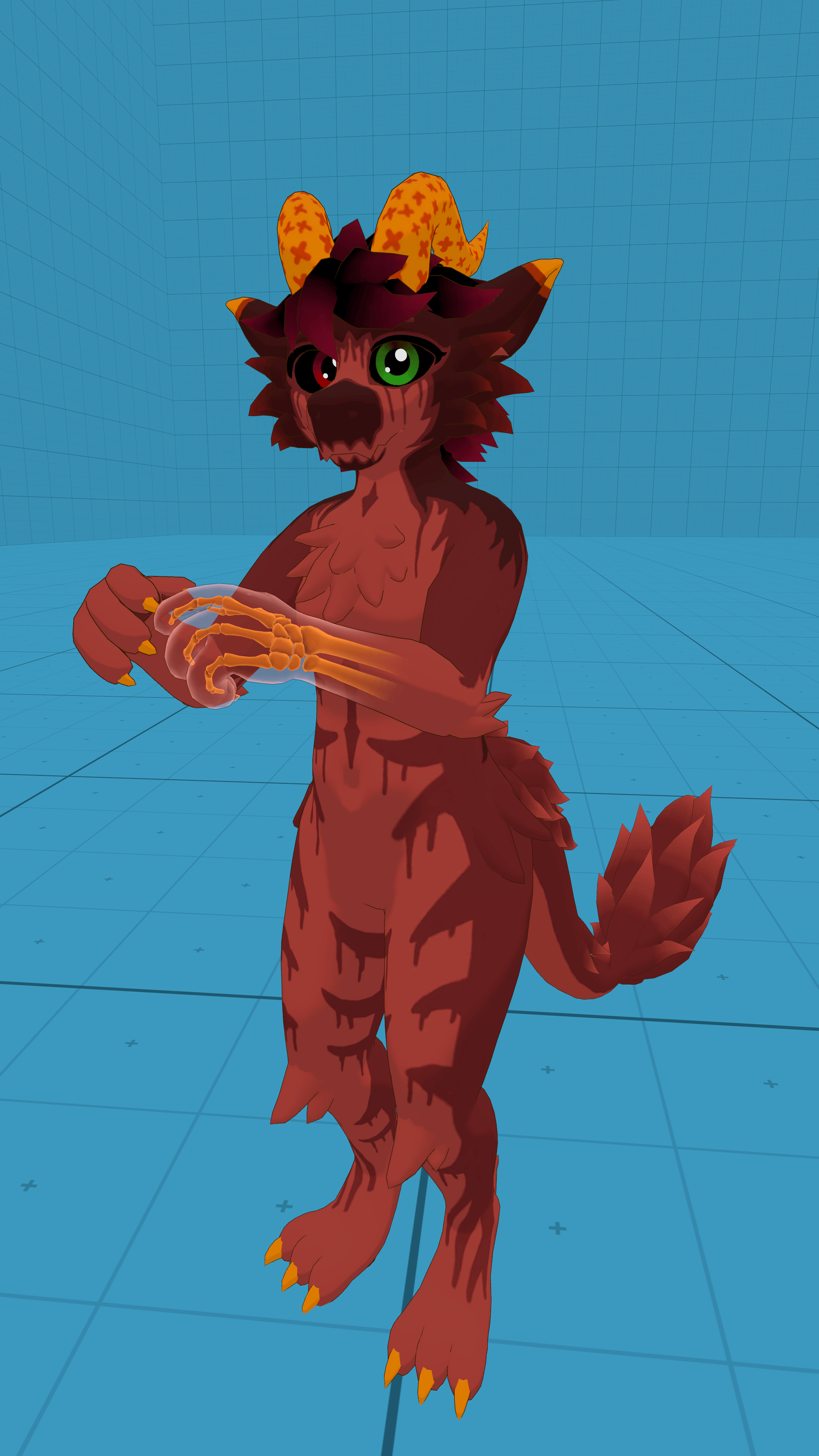 Blood Ruby Kobold - Halloween texture and skeleton hand for Kobi the Kobold