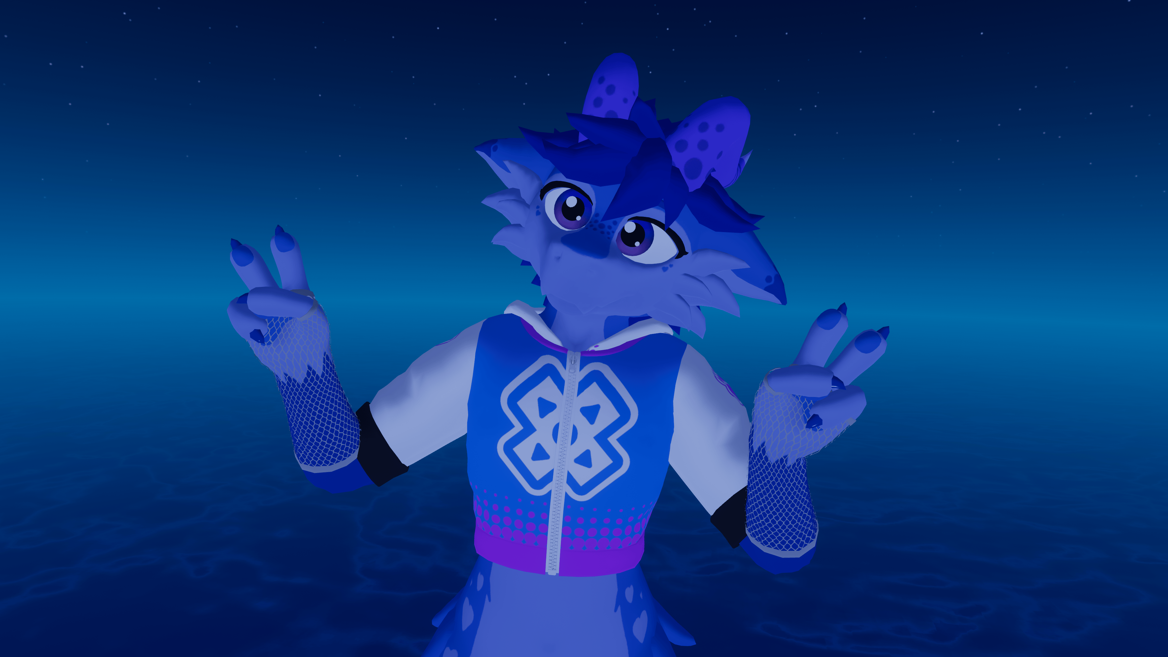 Clothes pack for Kobi - Hoodie, Crop Top, Arm Fishnets - NEW Furality Ultra Textures