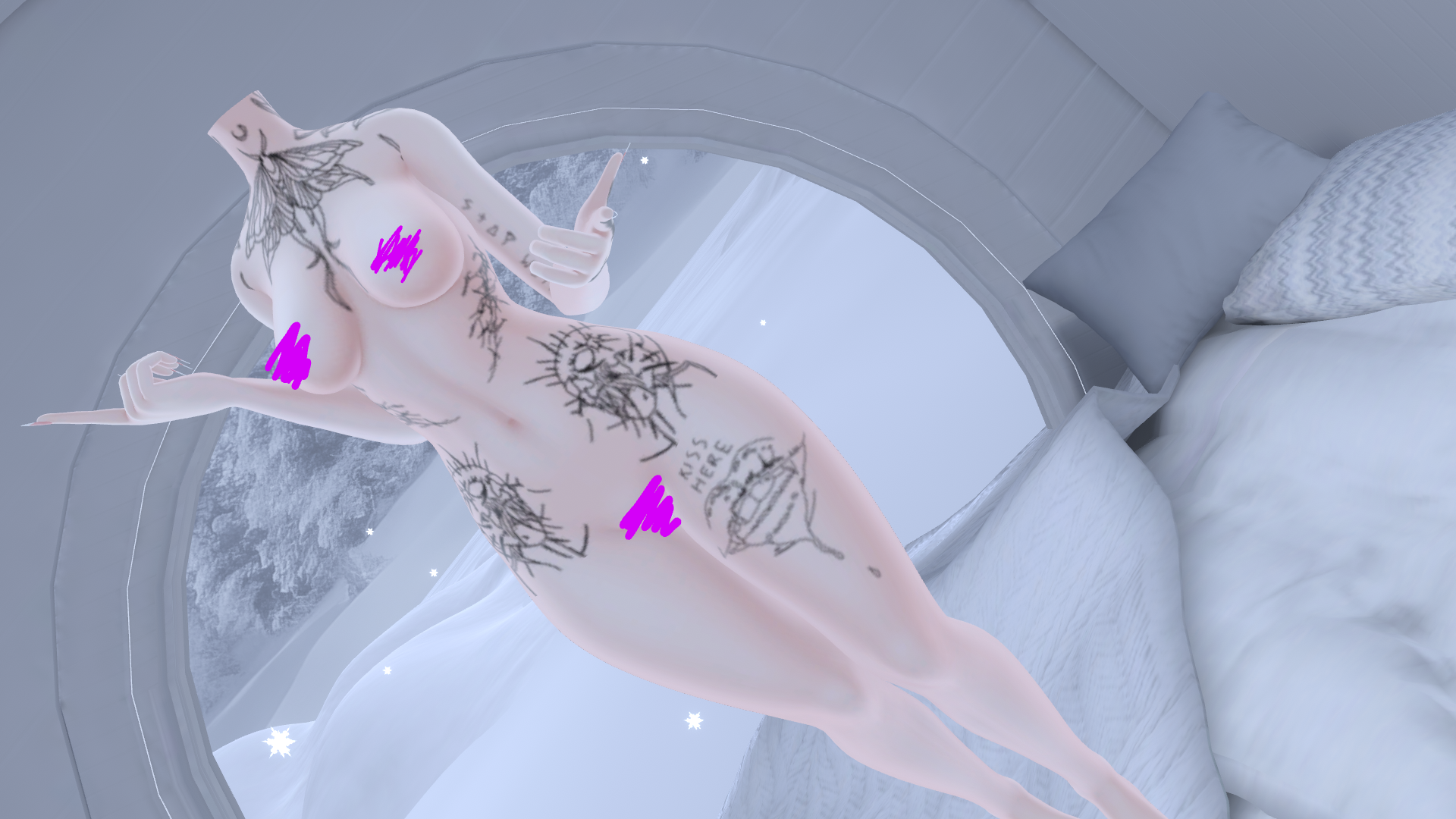 Gothic Moth Tattoo Texture 