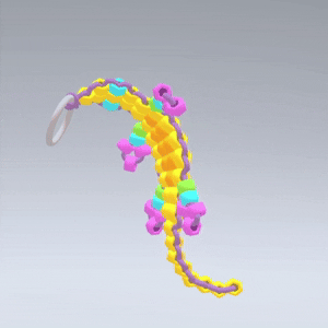 Giant Kandi Bead Lizard Flow Toy: Ultra