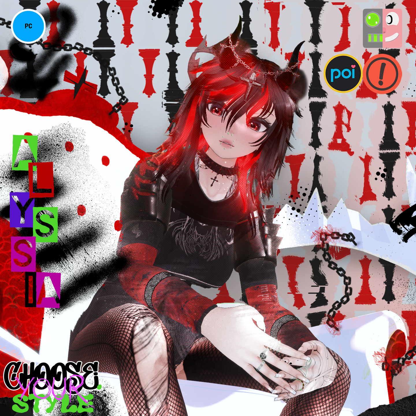 Alyssia - Goth at Heart - VRCFT/SPS