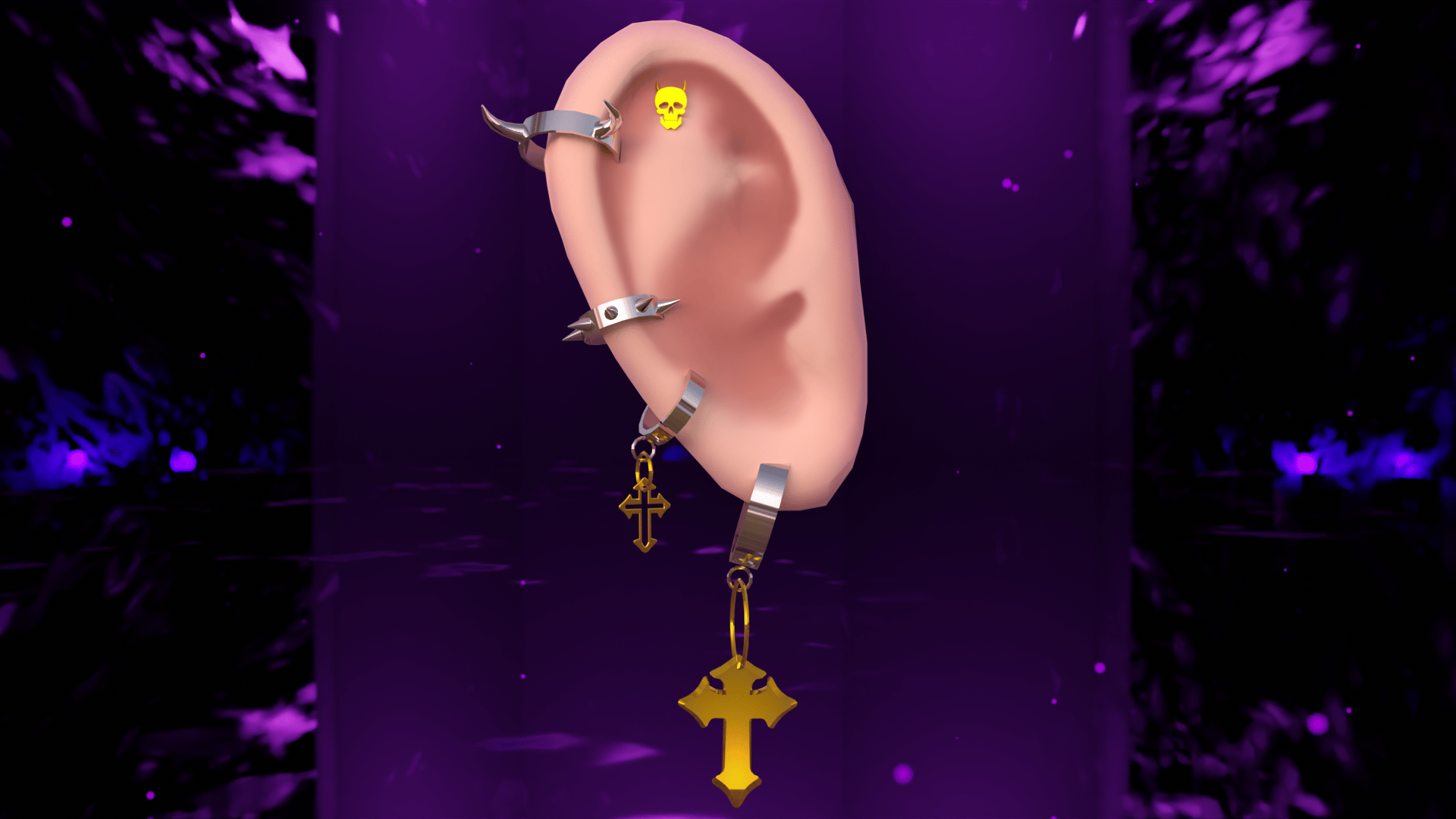 Gothic Devil Earring