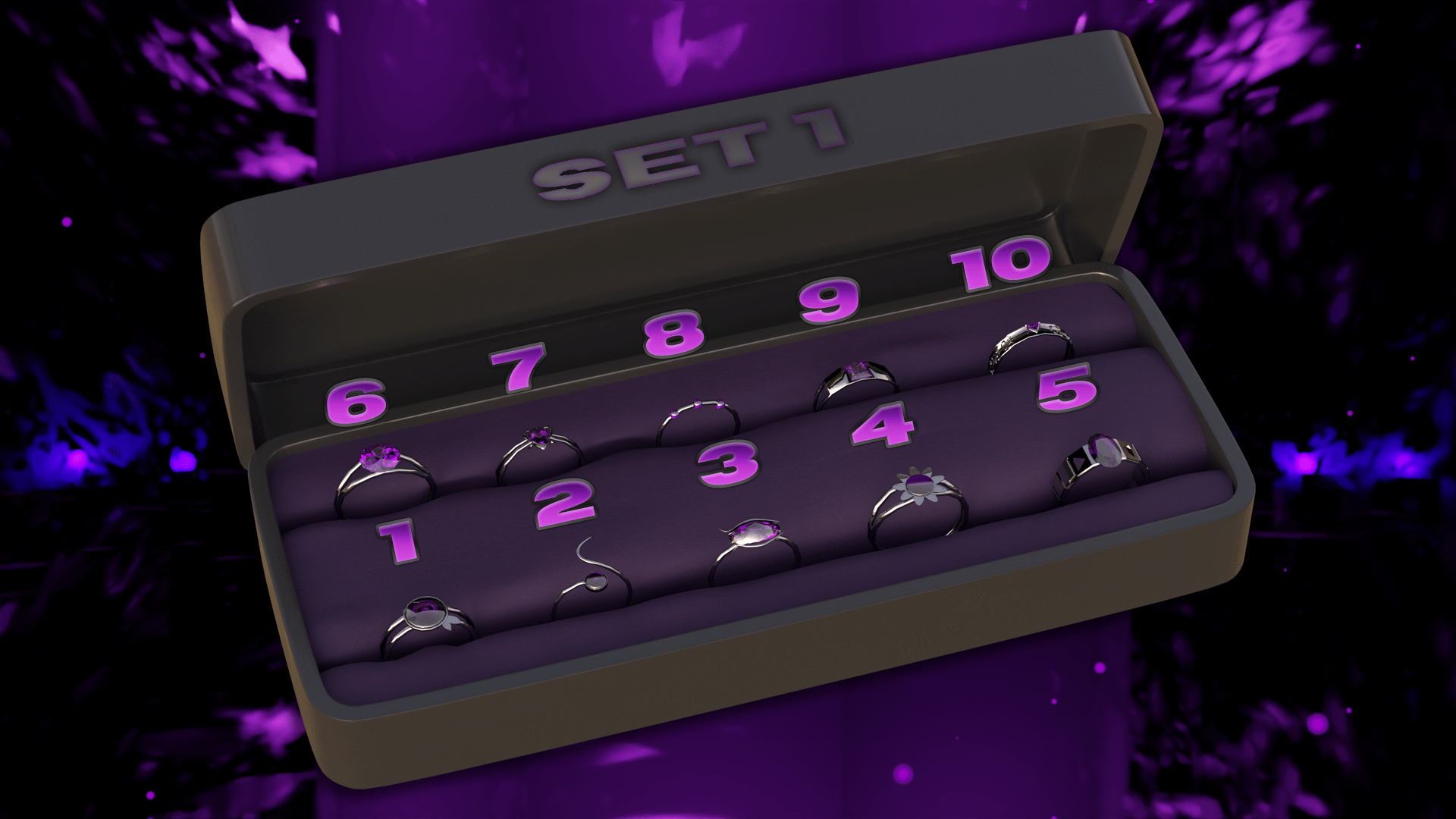 Essential Gothic Ring Set - VRChat Jewelry