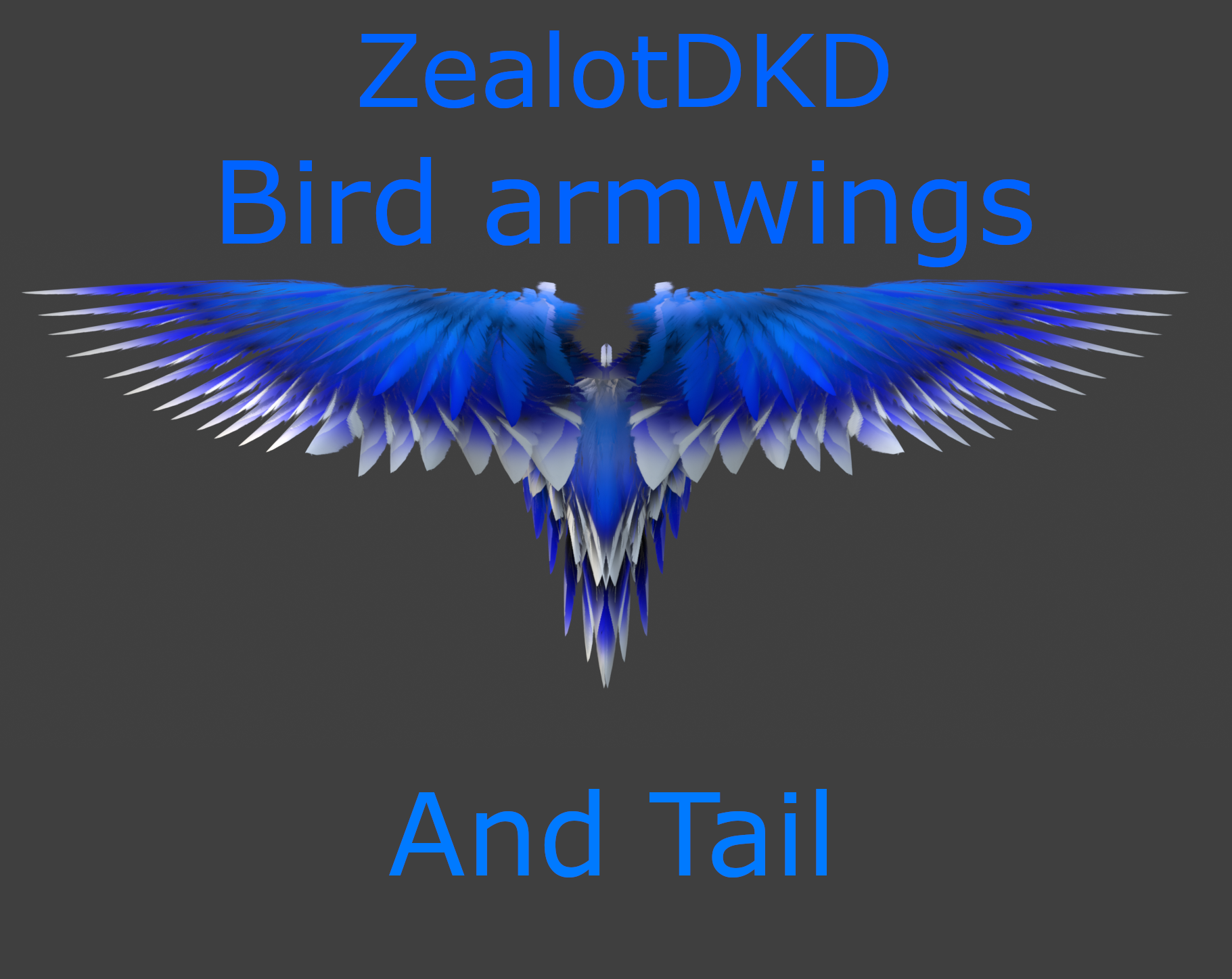 ZealotDKD Bird Armwings Tail Vrchat Blender